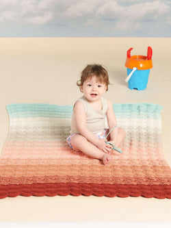 Beachside Ripples & Lace Knit Baby Blanket by Bernat Design Studio