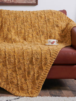 Diamond Texture Knit Blanket by Bernat Design Studio