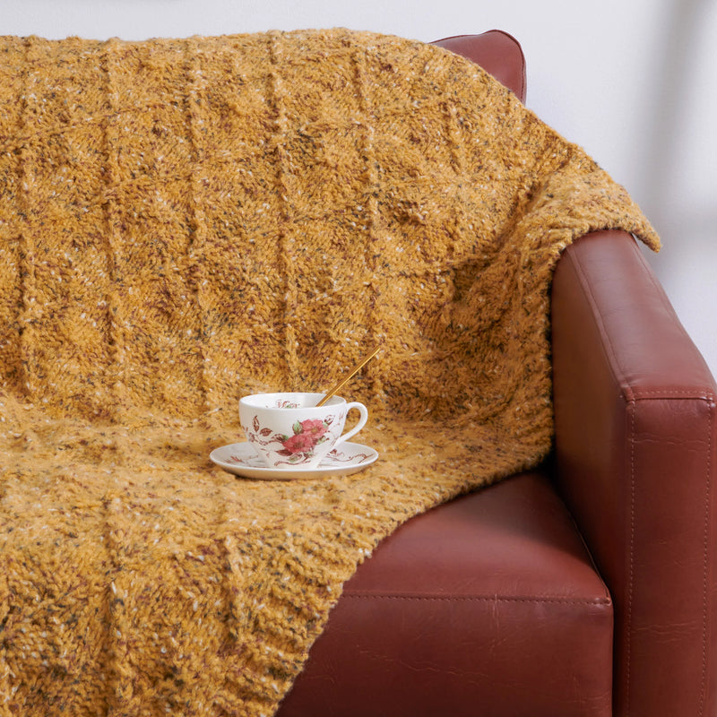 Diamond Texture Knit Blanket by Bernat Design Studio