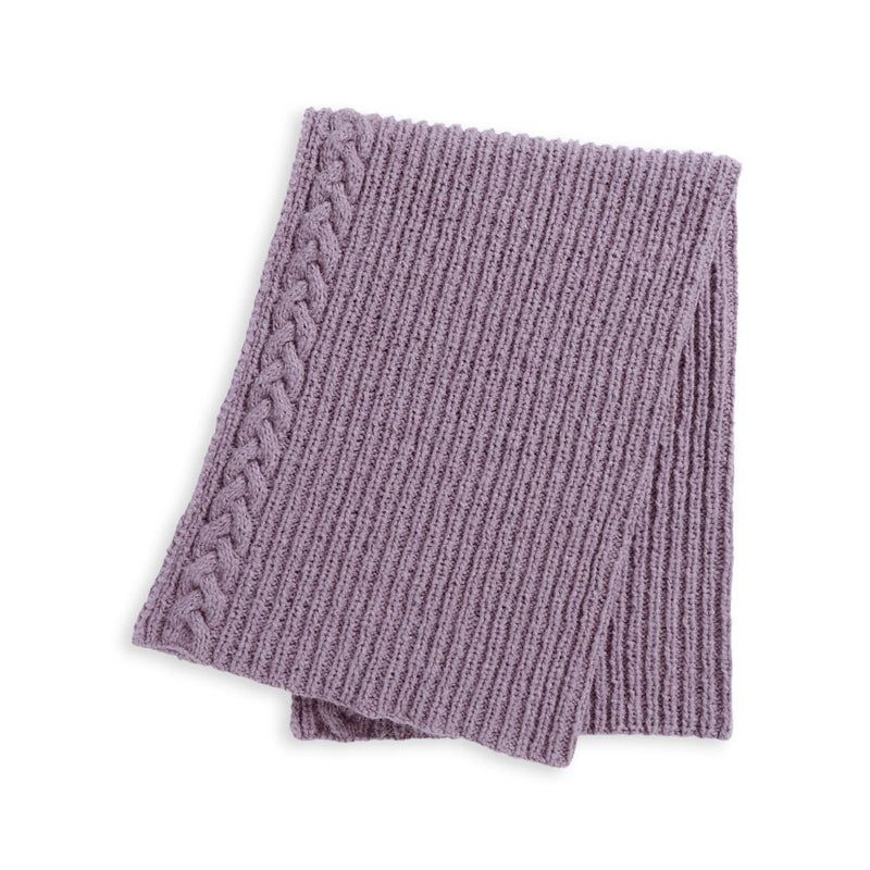 Lots of Ribs & Cable Edges Knit Blanket by Bernat Design Studio