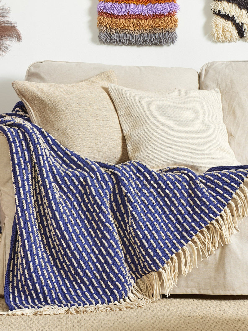 Knit Modern Weave Blanket by Bernat Design Studio