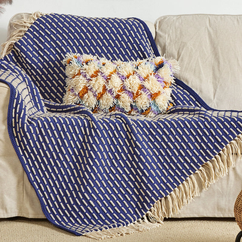 Knit Modern Weave Blanket by Bernat Design Studio
