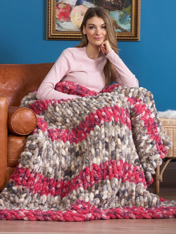 Celestial Stripes Knit Blanket by Bernat Design Studio