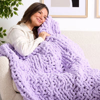 Irish Moss Basketweave Knit Blanket