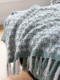 Lofty Houndstooth Knit Blanket by Bernat Design Studio