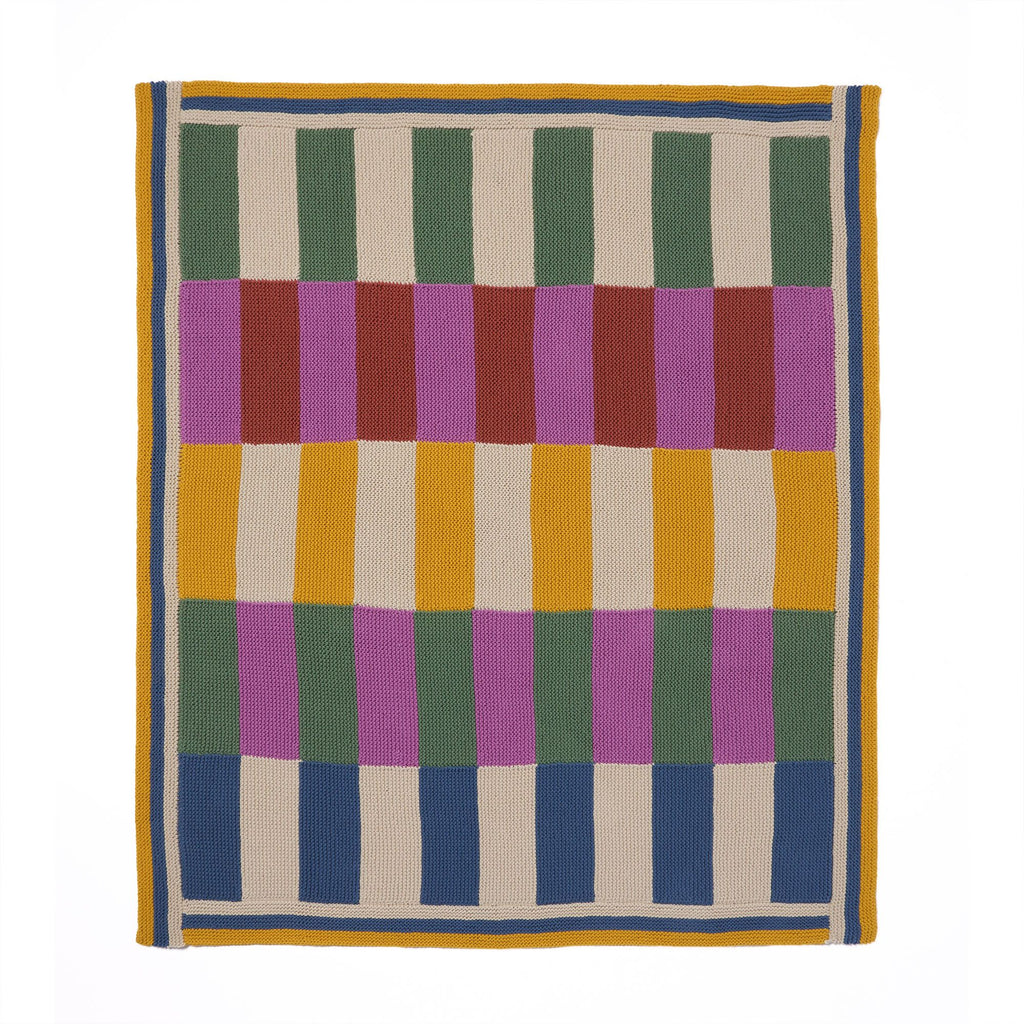 Harmonious Stripes Garter Knit Blanket by Bernat Design Studio