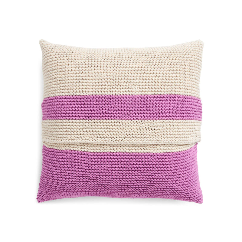 Knit Square Beginner Pillow by Bernat Design Studio