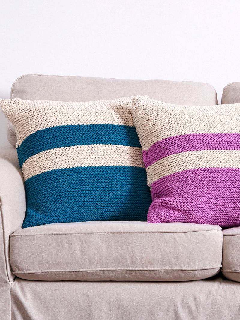 Knit Square Beginner Pillow by Bernat Design Studio