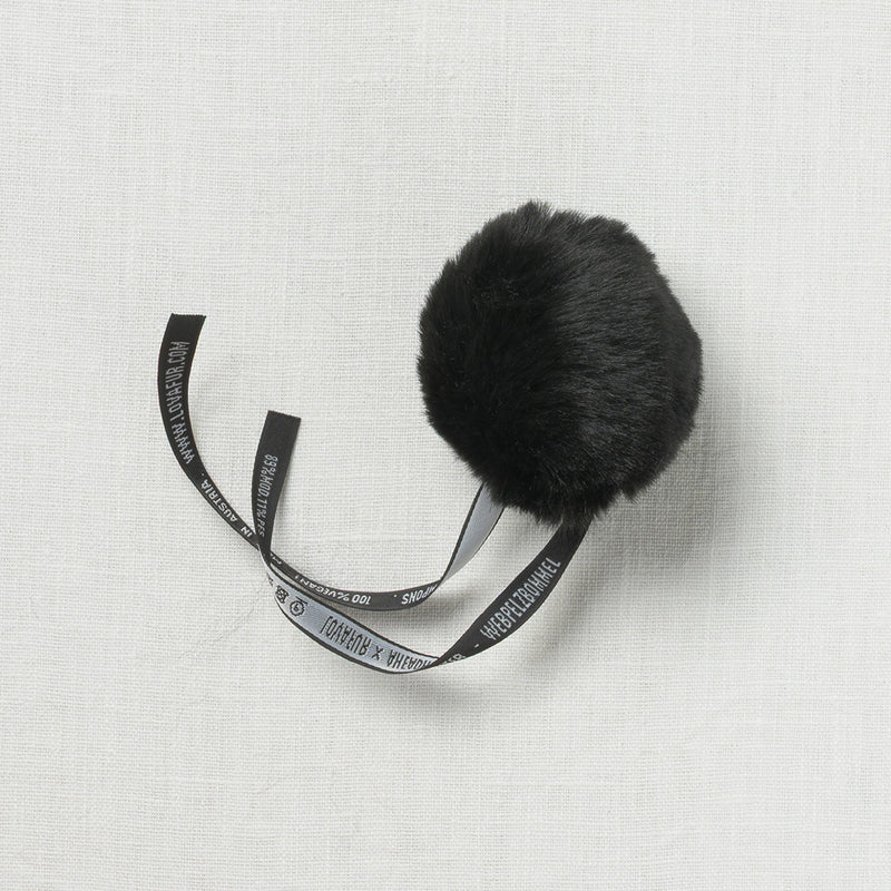Lovafur Luxe Faux Fur Baby Pom Black Rex
