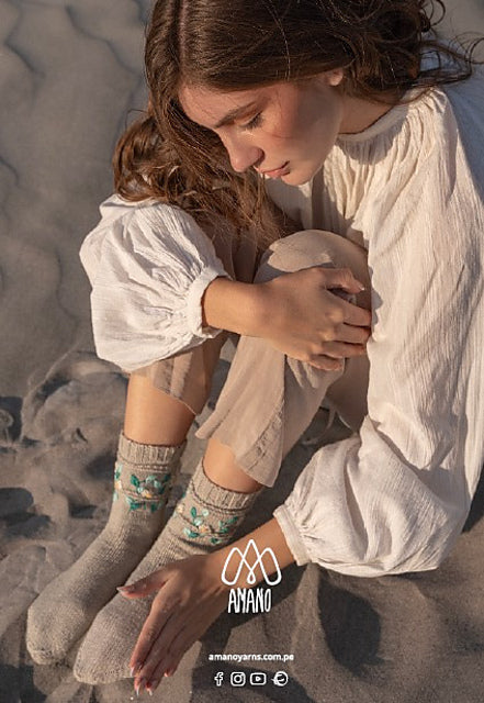 Lina Embroidered Socks by Cathy Carron
