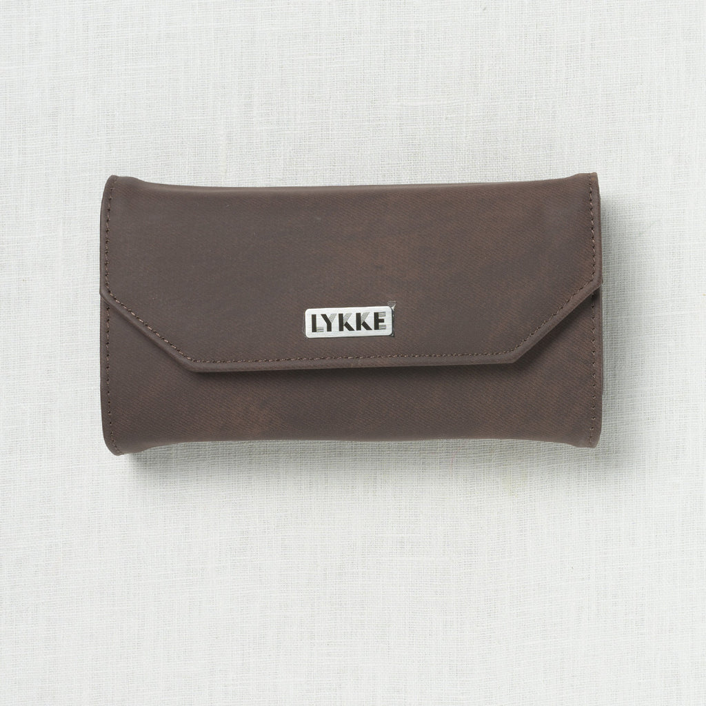 Lykke Driftwood 3.5" Interchangeable Circular Needle Set, Cacao Vegan Leather Case
