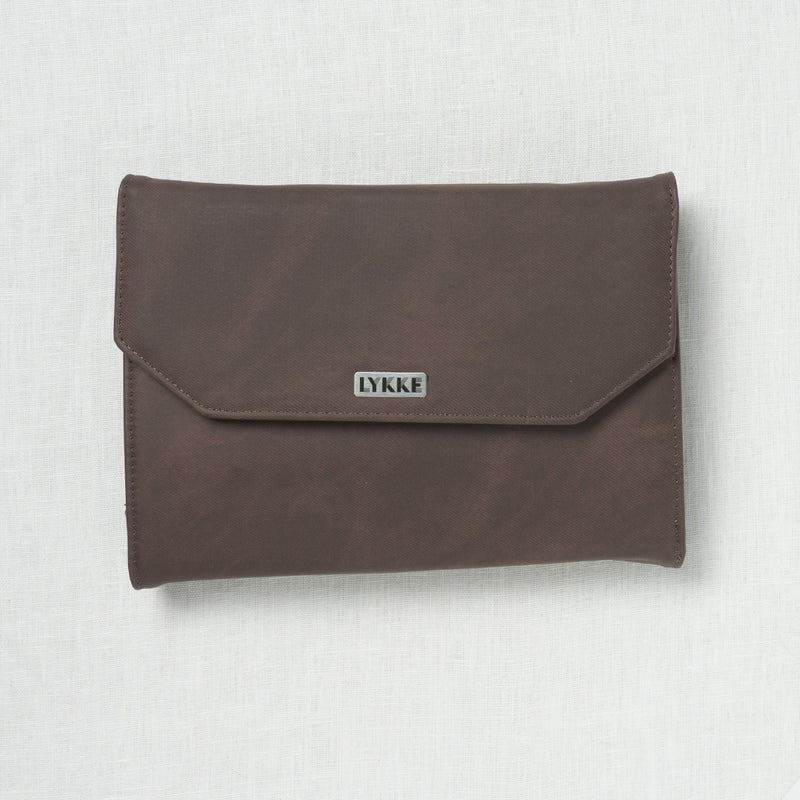 Lykke Driftwood 5" Interchangeable Circular Needle Set, Cacao Vegan Leather Case