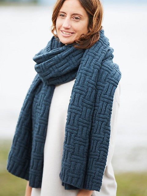 Big & Bigger Basketweave Wrap by Churchmouse Yarns and Teas