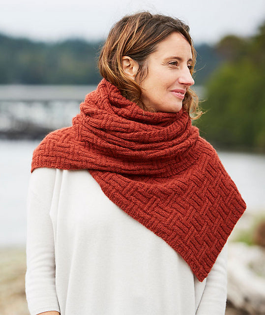 Big & Bigger Basketweave Wrap by Churchmouse Yarns and Teas