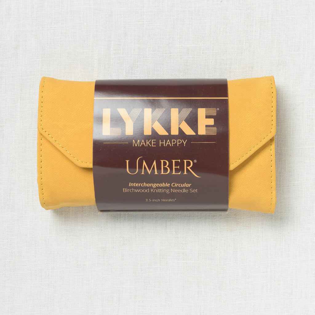 Lykke Umber 3.5" Interchangeable Circular Needle Set, Dandelion Denim Case