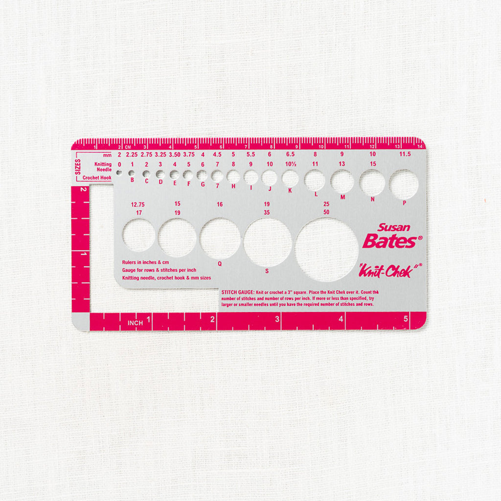 Susan Bates Knit Chek Knit & Crochet Gauge