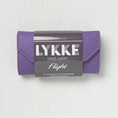 Lykke Flight 3.5" Deluxe Interchangeable Needle Set, US 3-10.5, Purple