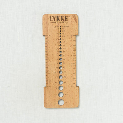 Lykke Beech Wood Needle Sizer & Gauge Tool