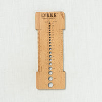 Lykke Beech Wood Needle Sizer & Gauge Tool