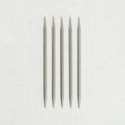 KnitPro Stelo Stainless Steel Double Point 6"