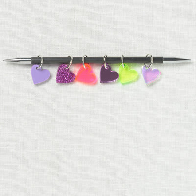 Katrinkles Valentine's Day Acrylic Heart Stitch Marker Set