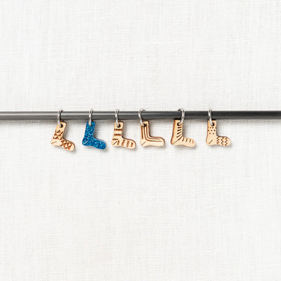 Katrinkles Tiny Sock Acrylic Ring Stitch Marker Set