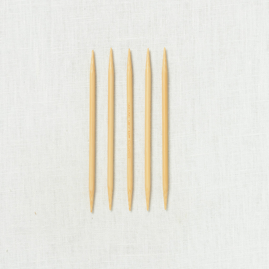 Clover Takumi Bamboo Double Point Needles 5"