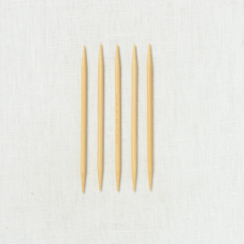 Clover Takumi Bamboo Double Point Needles 5"