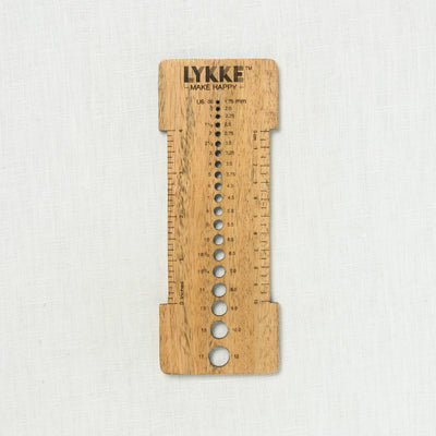 Lykke Mango Wood Needle Sizer & Gauge Tool