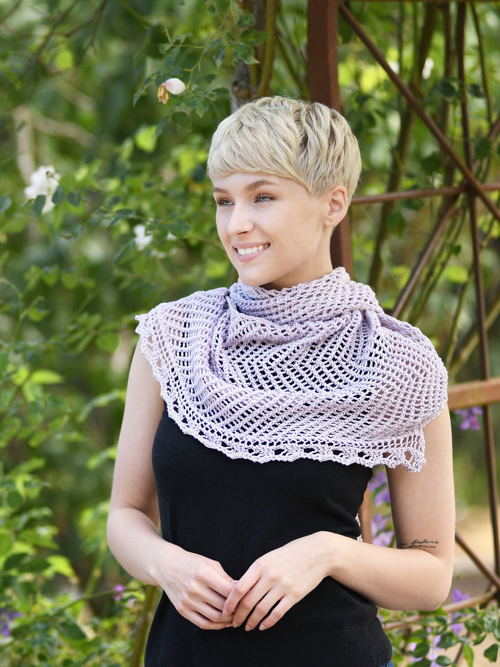 Asymmetrical Shawlette by Shannon Dunbabin