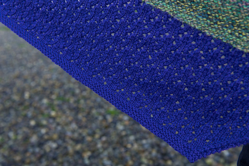 Blue Zowie Shawl by Shannon Dunbabin