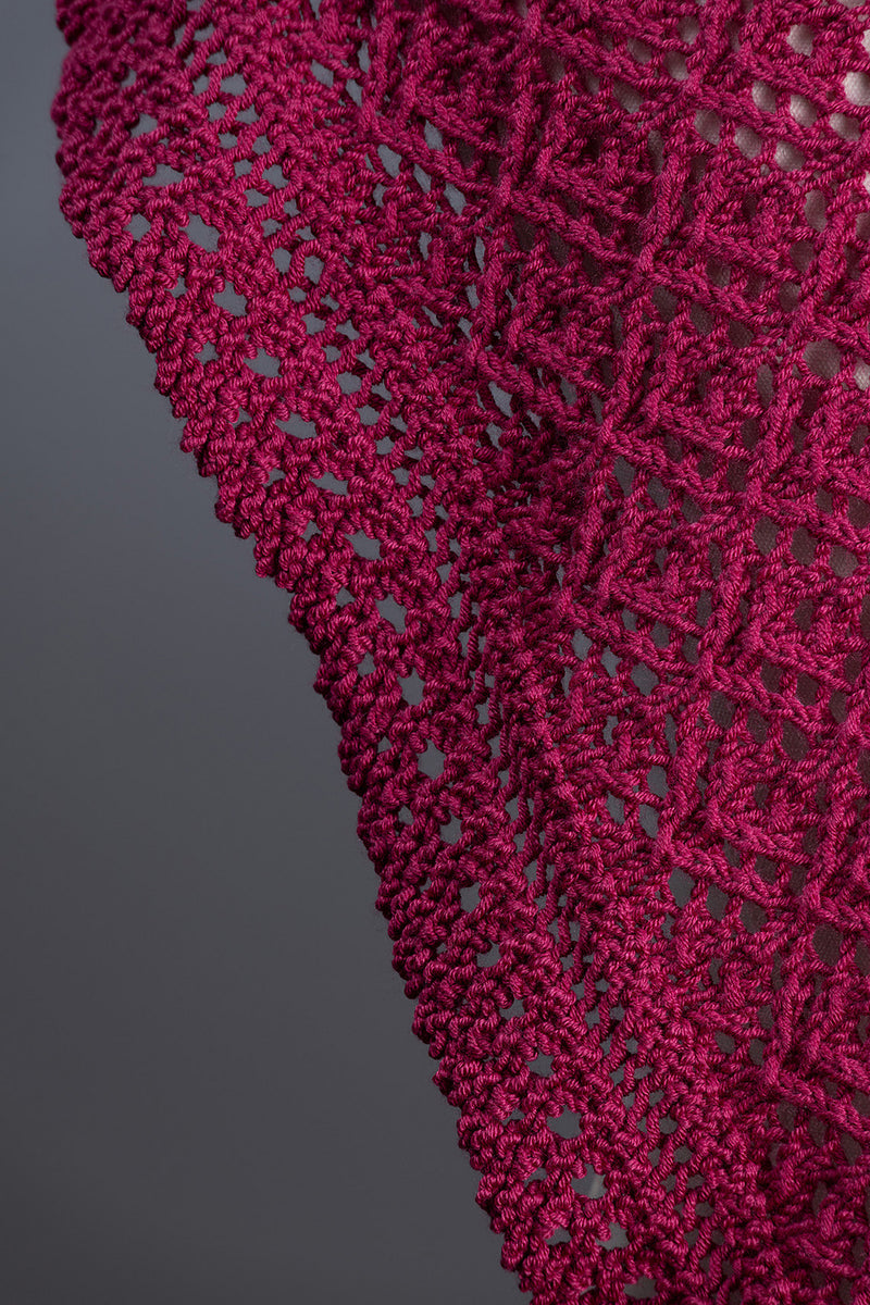 Raspberry Jewel Shawl by Shannon Dunbabin