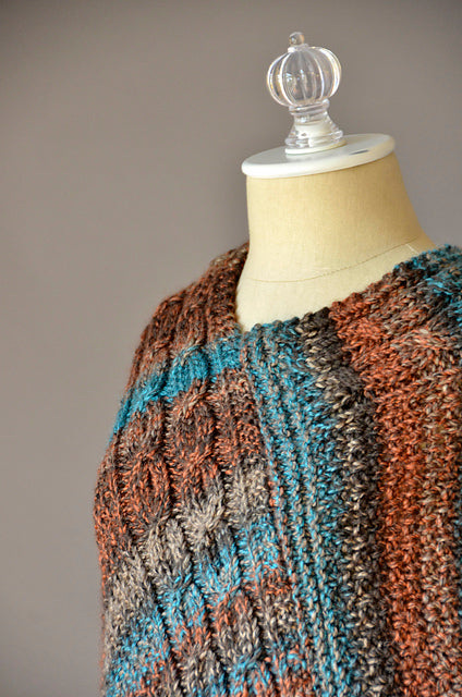 Double Cable Poncho by Universal Yarn