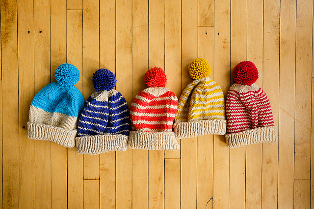 Cardo Holiday Hats by Fairmount Fibers Design Team