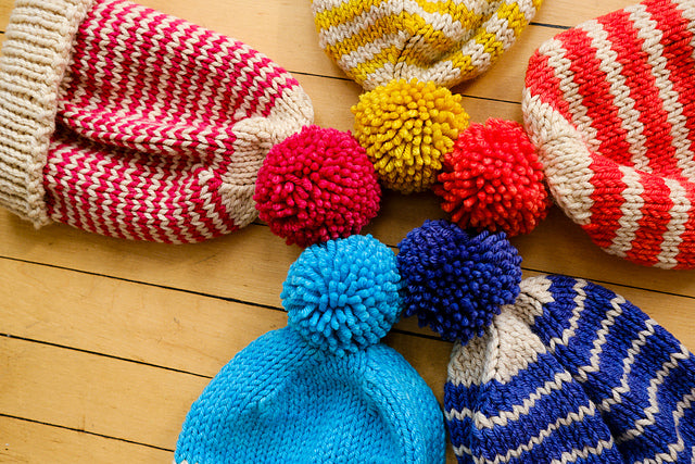 Cardo Holiday Hats by Fairmount Fibers Design Team