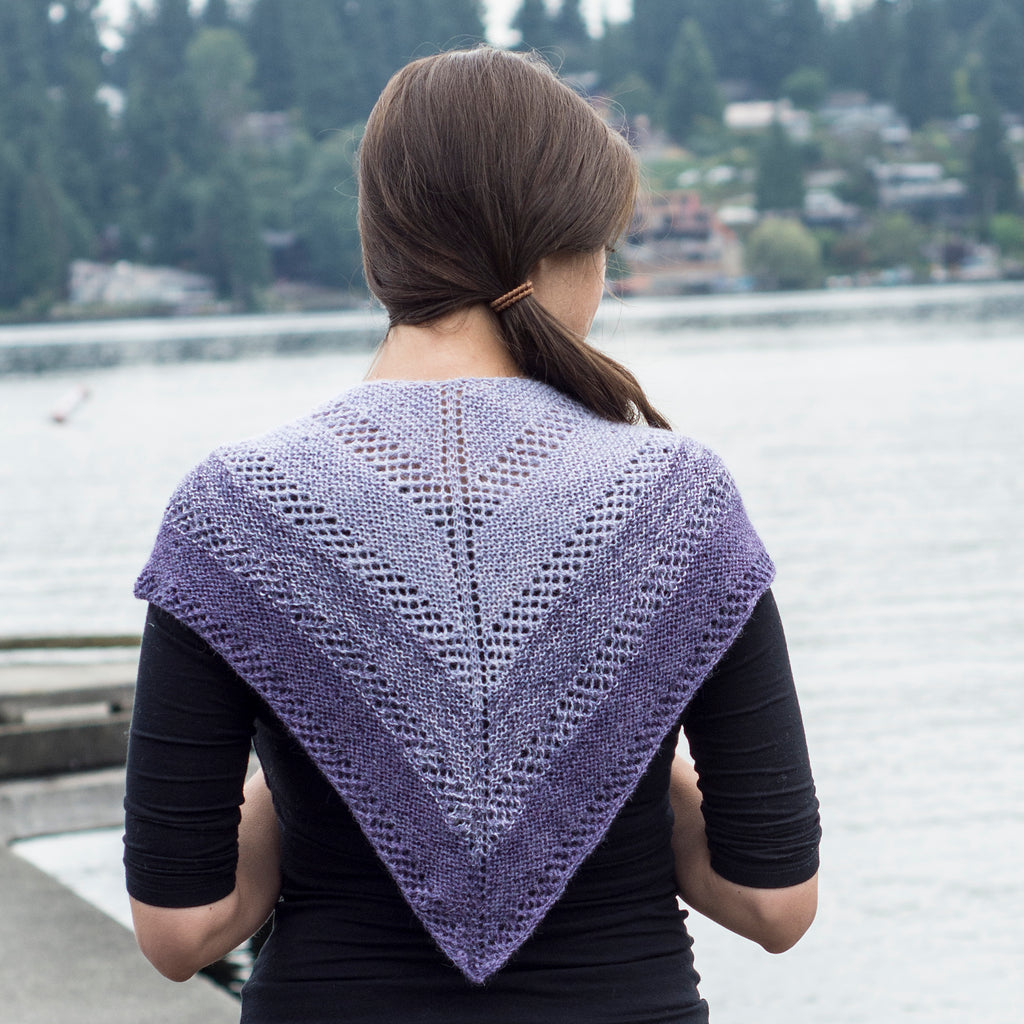 Purple Gradient Shawl by Shannon Dunbabin