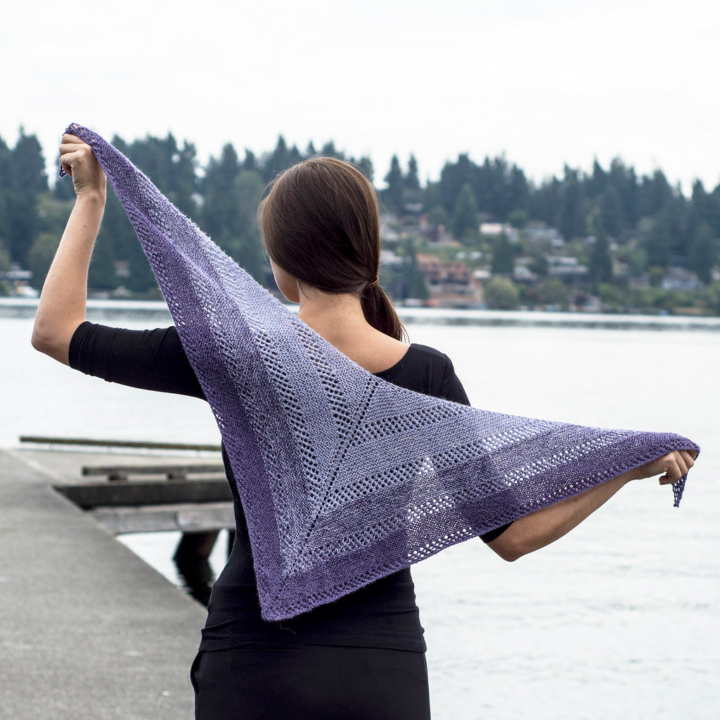 Purple Gradient Shawl by Shannon Dunbabin