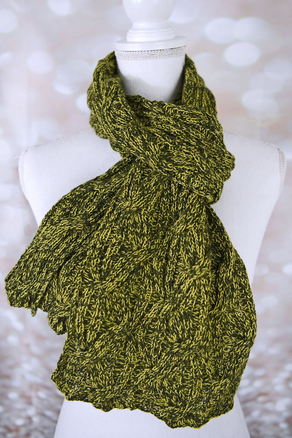 Double Stranded Reversible Cabled Scarf by Shannon Dunbabin