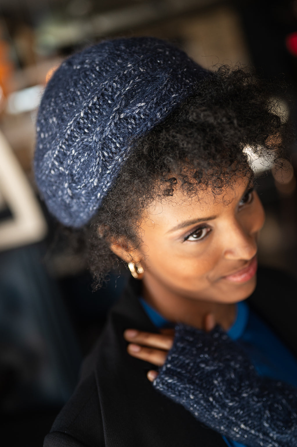Azurite Hat & Mitts by Alison Green