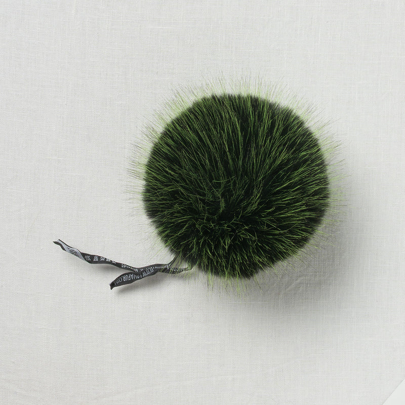 Lovafur Luxe Faux Fur Pom Green Harlequin