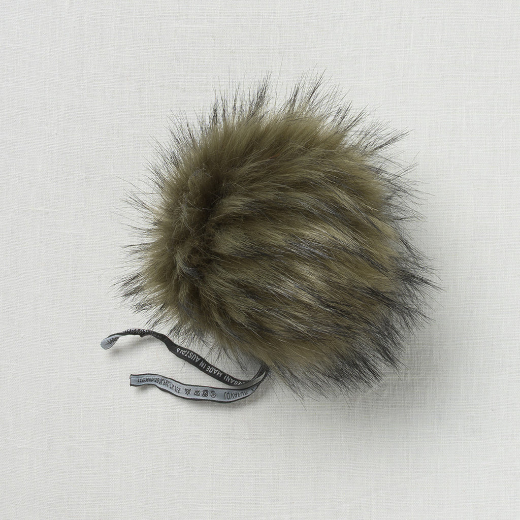Lovafur Luxe Faux Fur Pom Green Raccoon