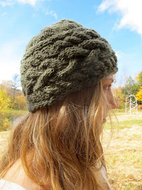 Sideways Cable Hat by Lisa R. Myers