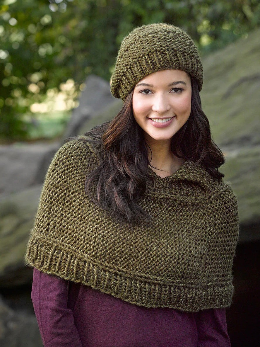 Capelet And Hat (Knit) by Lion Brand Yarn