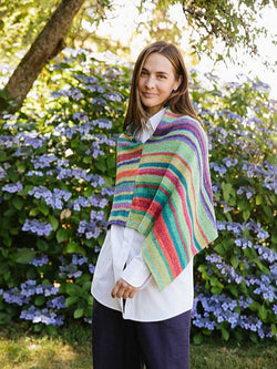 Lucky Striped Poncho by Churchmouse Yarns and Teas