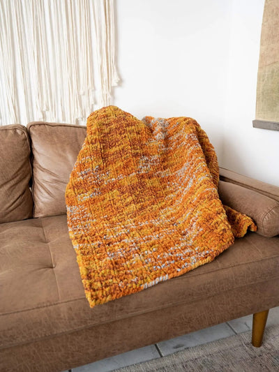 Waffle Stitch Afghan (Knit) by Lion Brand Yarn