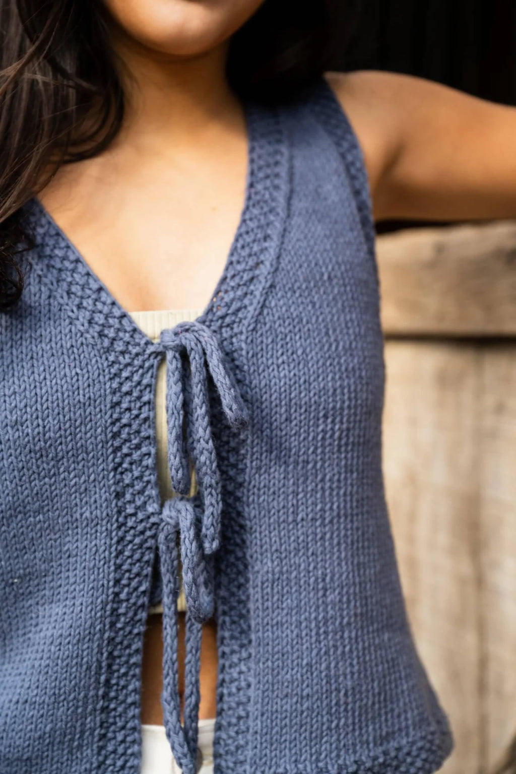 Tied Vest (Knit) by Lion Brand Yarn