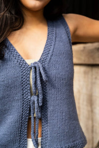 Tied Vest (Knit) by Lion Brand Yarn