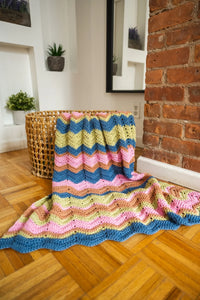 Striped Ripple Afghan (Crochet) by Lion Brand Yarn