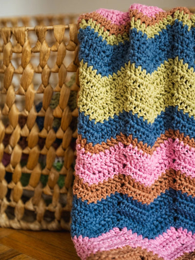 Striped Ripple Afghan (Crochet) by Lion Brand Yarn