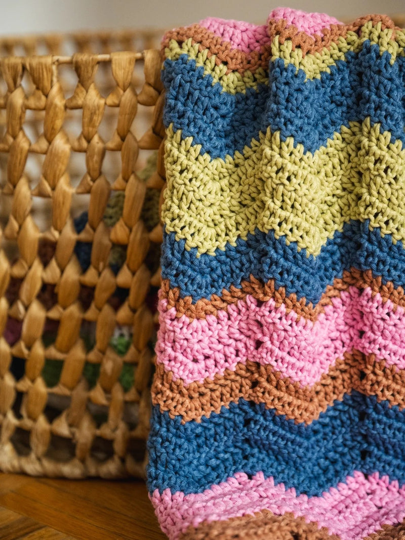 Striped Ripple Afghan (Crochet) by Lion Brand Yarn